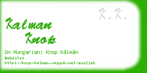 kalman knop business card